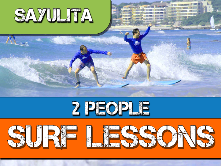 Sayulita surfing lessons for 2 people WildMex